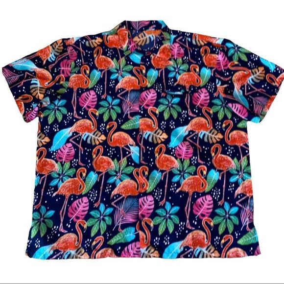 no tag Other - Men’s Tropical Flamingo Button Up Shirt Sz 5XL